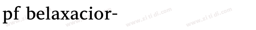 pf belaxacior字体转换